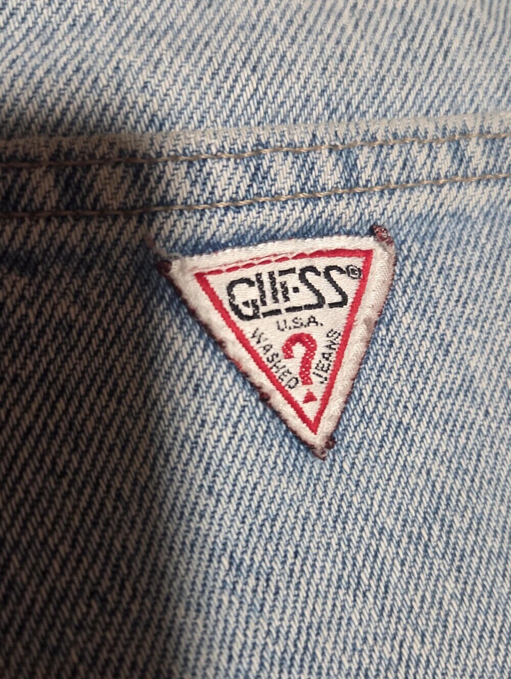 Vintage Guess Womens High Rise Light Wash Blue Mom Jeans Made In The USA Size 32 - Picture 7 of 10